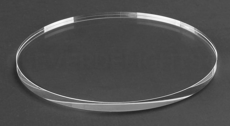 CleverDelights 3" Round Glass Tile - Clear Flat 3 Inch Circle - Image 1