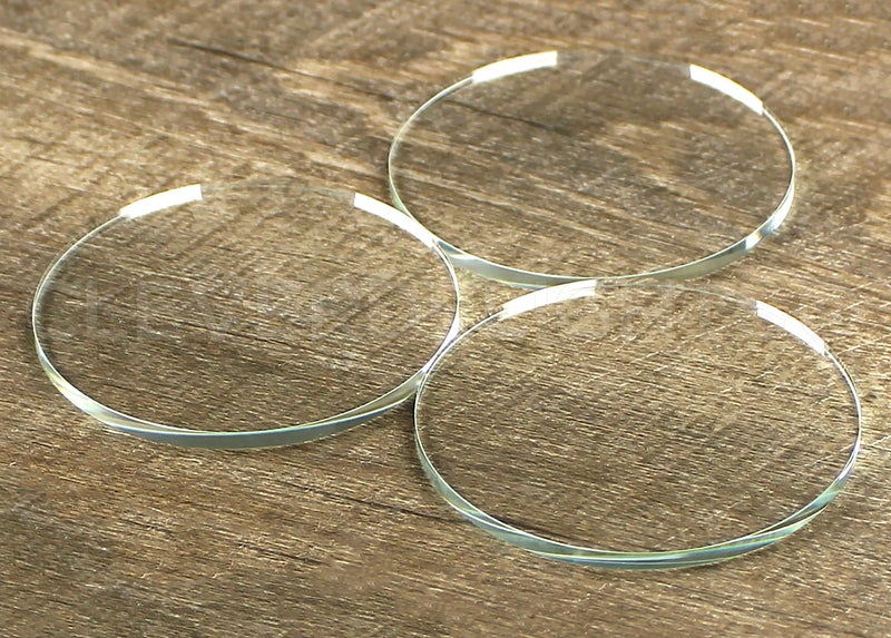 CleverDelights 3" Round Glass Tile - Clear Flat 3 Inch Circle - Image 4