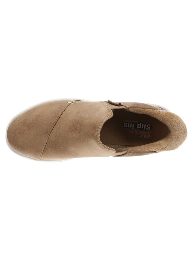 SKECHERS Women's Hands Free Slip-Ins Skip Cute Wave-Stay Snug Sneaker, Chestnut, 8 - Image 3