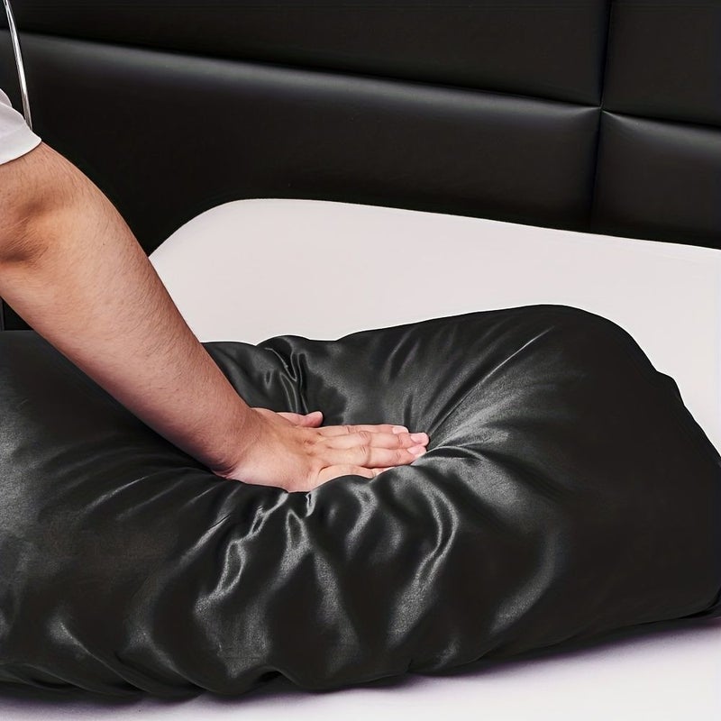 Queen Size Satin Pillowcase 19.69x29.53 Inches White - Image 3