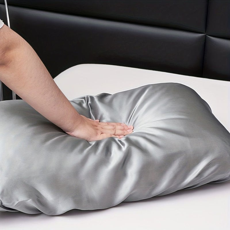 Queen Size Satin Pillowcase 19.69x29.53 Inches White - Image 2