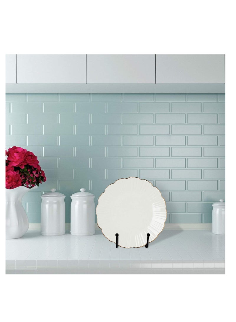 SYOSI 2 Pack Plate Stands for Display 6 Inch Plate Holder Display Stand Metal Frame Holder Stand for Picture, Decorative Plate, Book, Photo Easel - Image 5