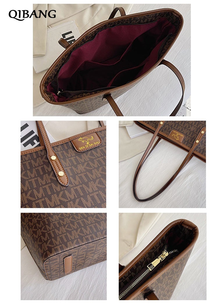 QIBANG 2026 new Tote Bag for Women Large Handbags and Purses for Women PU Leather Womens Shoulder Bags - Image 4
