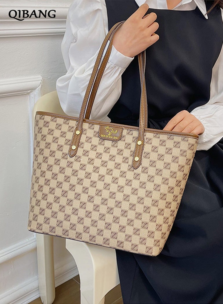 QIBANG 2026 new Tote Bag for Women Large Handbags and Purses for Women PU Leather Womens Shoulder Bags - Image 2