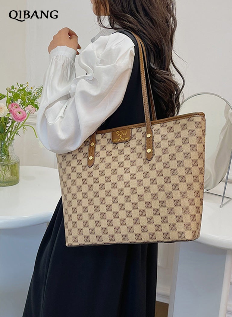 QIBANG 2026 new Tote Bag for Women Large Handbags and Purses for Women PU Leather Womens Shoulder Bags - Image 3