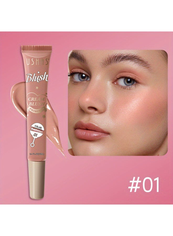 Ushas 4-color Liquid Blush Eye Shadow Explosion Models Lip And Cheek Dual-use Repair Natural Fine Flash Highlights - Image 1