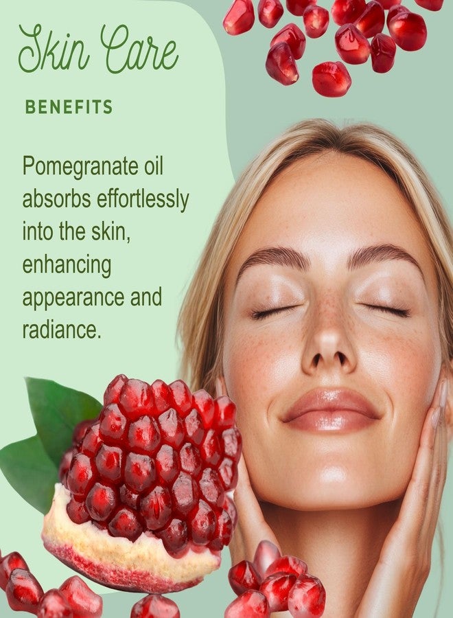 Best Nature's Cosmetics Pomegranate Seed Oil Organic - 100% Pure Unrefined Cold Pressed Pomegranate Oil for Face, for Radiant Skin and Beautiful Hair - 1 fl oz / 30 ml - Image 4