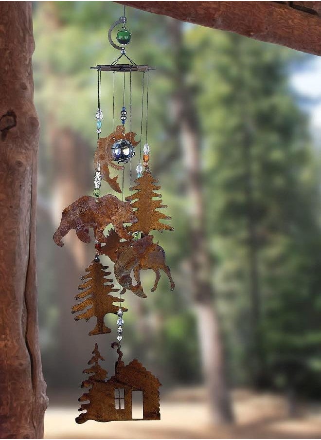 Sunset Vista Designs Wilderness Wonders Rustic Cabin Wind Chime, Medium