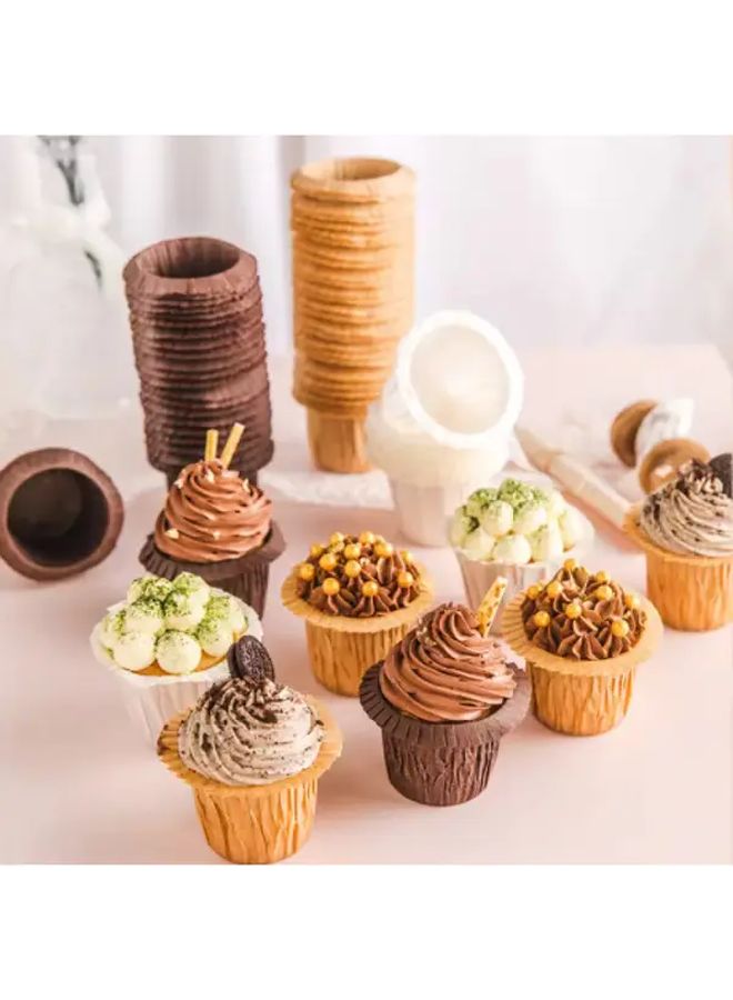 White Oil Resistant Heat Resistant Paper Cupcake Liners 30pcs For Baking Decorating - Image 4