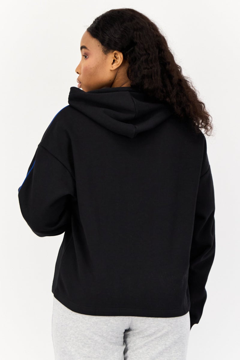 Reebok Women Sportswear Fit Long Sleeve Outdoor Hoodie, Black  - Image 3