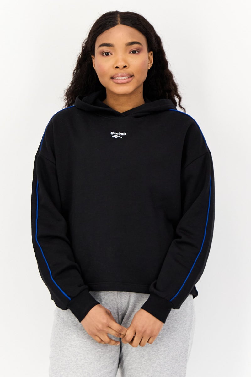 Reebok Women Sportswear Fit Long Sleeve Outdoor Hoodie, Black  - Image 1