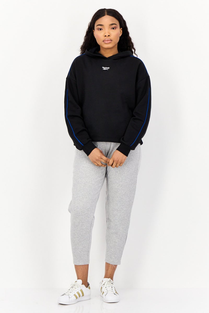Reebok Women Sportswear Fit Long Sleeve Outdoor Hoodie, Black  - Image 4