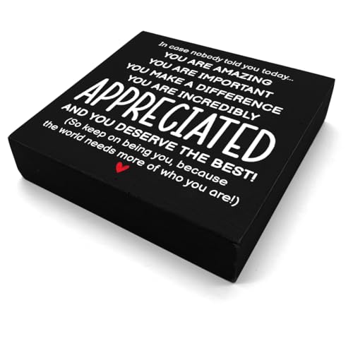 HTBIG Inspirational Gifts for Men Women Friends Coworker Office Decor Appreciation Gifts You Are Amazing Appreciated Motivational Desk Sign Decor Home Office Desk - Image 3