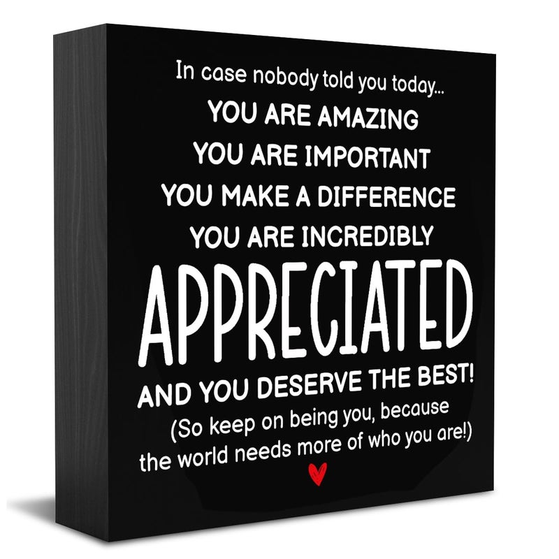 HTBIG Inspirational Gifts for Men Women Friends Coworker Office Decor Appreciation Gifts You Are Amazing Appreciated Motivational Desk Sign Decor Home Office Desk - Image 2