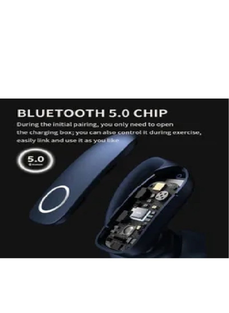 ارواق سماعات أذن Z9 رياضية لاسلكية تعمل بالبلوتوث مع خطاف للأذن ومقاومة للماء وسماعات أذن للجري واللياقة البدنية باللون الأحمر - Image 3