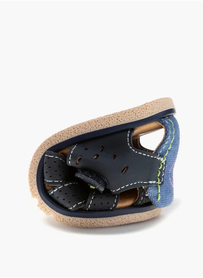 بابلوسكي Boys' Panelled Strap Sandals with Hook and Loop Closure