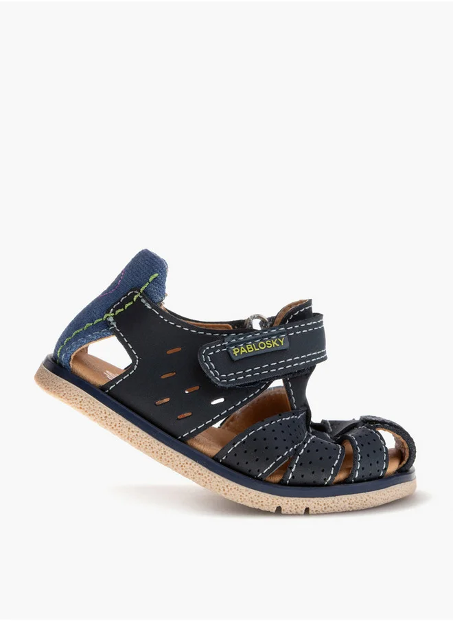 بابلوسكي Boys' Panelled Strap Sandals with Hook and Loop Closure