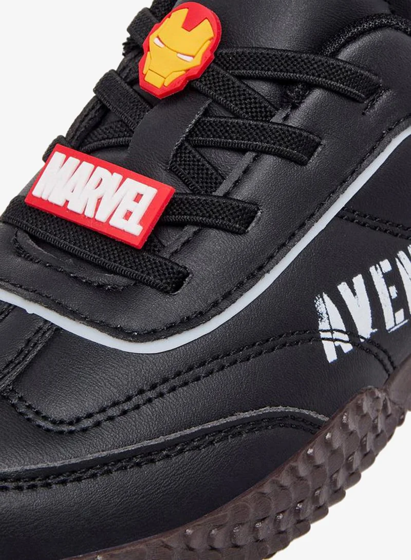 Marvel BLACK Boys Avengers Print Slip-On Ankle School Sneakers for Men | Best Price UAE