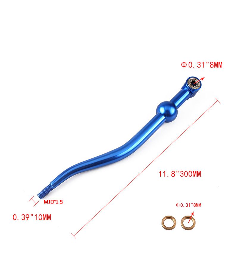 Black Aluminum Alloy Racing Extension Rod Double Bend Gear Lever for Honda - Image 2