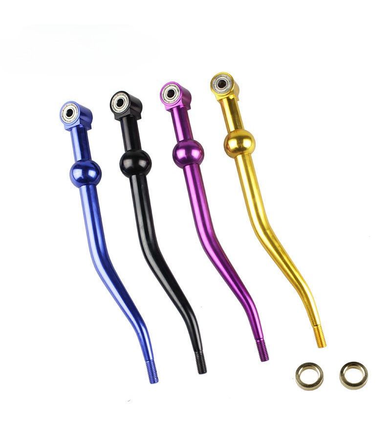 Black Aluminum Alloy Racing Extension Rod Double Bend Gear Lever for Honda - Image 1