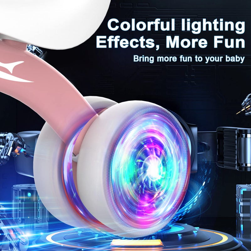 Gamfeiny Colorful Lighting Baby Balance Bike Toys for 1 Year Old Girl Gifts, 10-36 Month Toddler Balance Bike, No Pedal 4 Silence Wheels & Soft Seat Pre-School First Riding on Toys, 1st Birthday Gifts. - Image 3