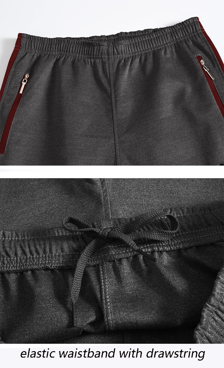 YSENTO Men's Tracksuits Sweat Track Suits Set 2 Piece Jogging Suits Warm Up Sweatsuits Outfits Grey M - Image 4