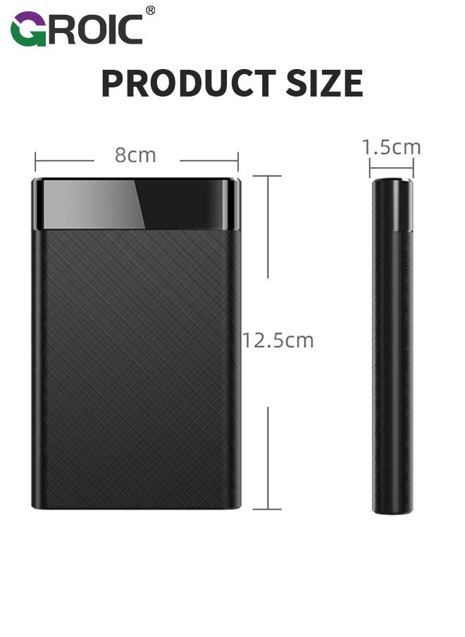 GROIC - 2.5'' External Hard Drive Enclosure, 6Gbps USB C 3.1 Gen 2 to SATA III Tool-Free External Hard Drive Case for 7mm/9.5mm 2.5 inch SSD HDD with UASP, Compatible with WD Toshiba Samsung PS4 Xbox - Image 1