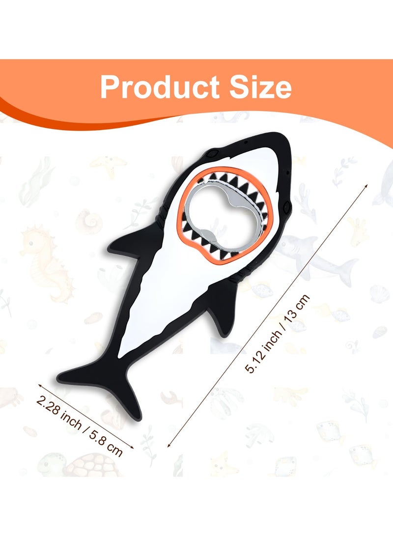 PAWSONIFY Shark Bottle Opener, Magnetic Soda Bottle Opener for Refrigerator, Silicone Stainless Steel Soda Bottle Openers - Image 4