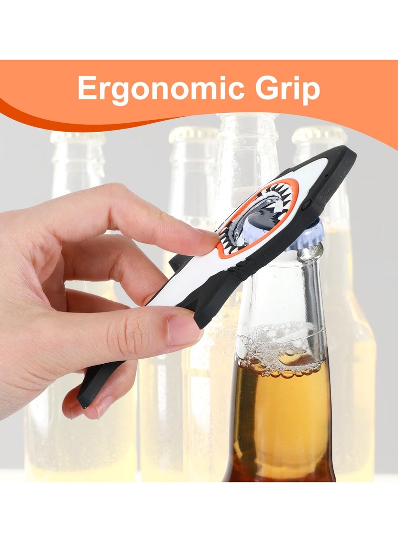 PAWSONIFY Shark Bottle Opener, Magnetic Soda Bottle Opener for Refrigerator, Silicone Stainless Steel Soda Bottle Openers - Image 3