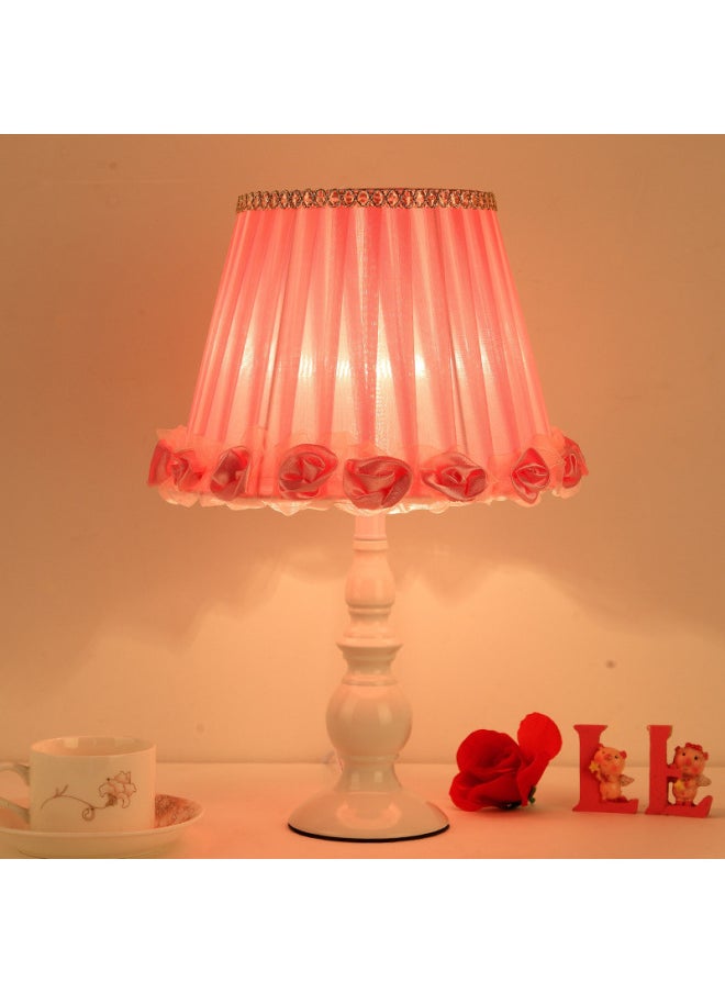 Table Lamp Bedroom Bedside Lamp European Princess Lace Modern Simple Nordic Girl Home Table Lamp A Generation Of Hair-Specification:Remote Control Switch-Size:Fashionable And Simple Style
