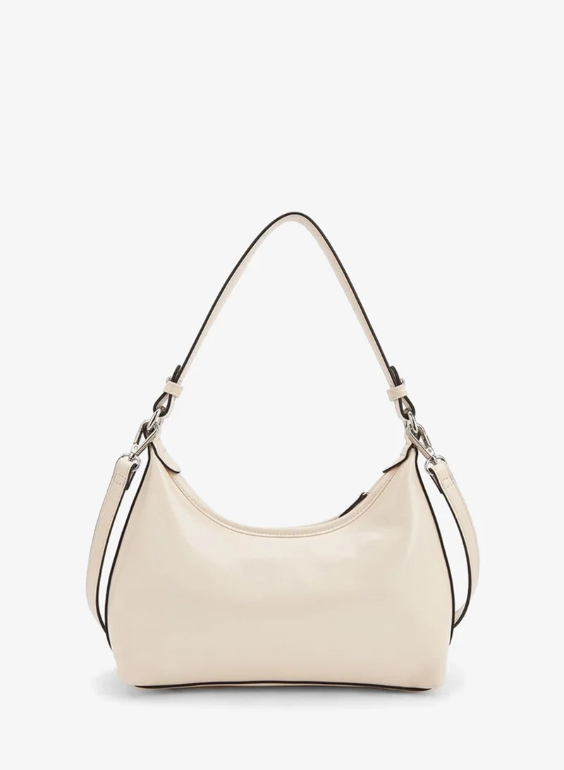 Celeste IVORY Solid Shoulder Bag With Padlock Accent for Women | Best Price UAE
