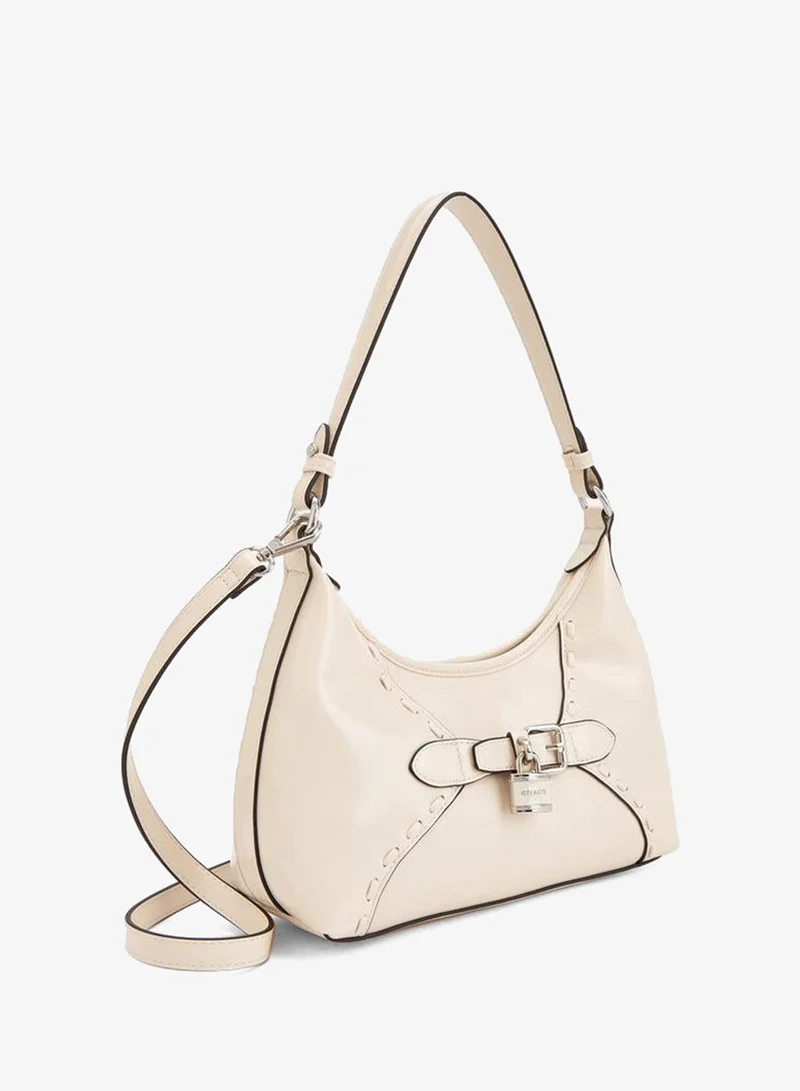 Celeste IVORY Solid Shoulder Bag With Padlock Accent for Women | Best Price UAE