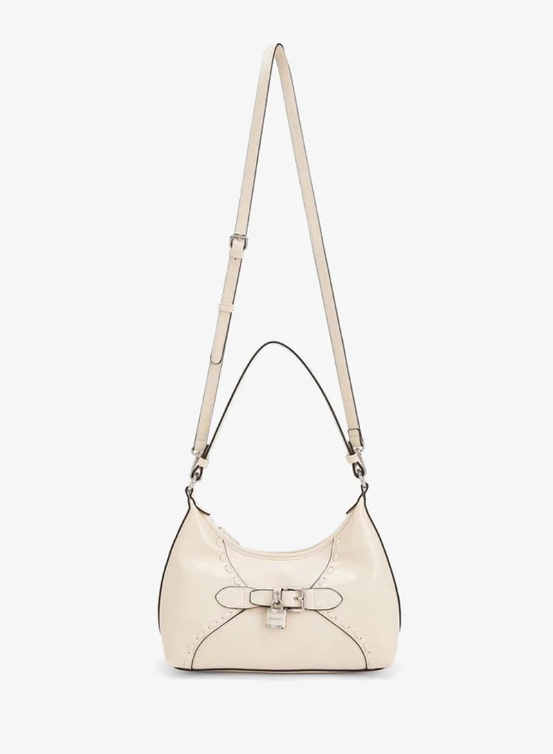 Celeste IVORY Solid Shoulder Bag With Padlock Accent for Women | Best Price UAE
