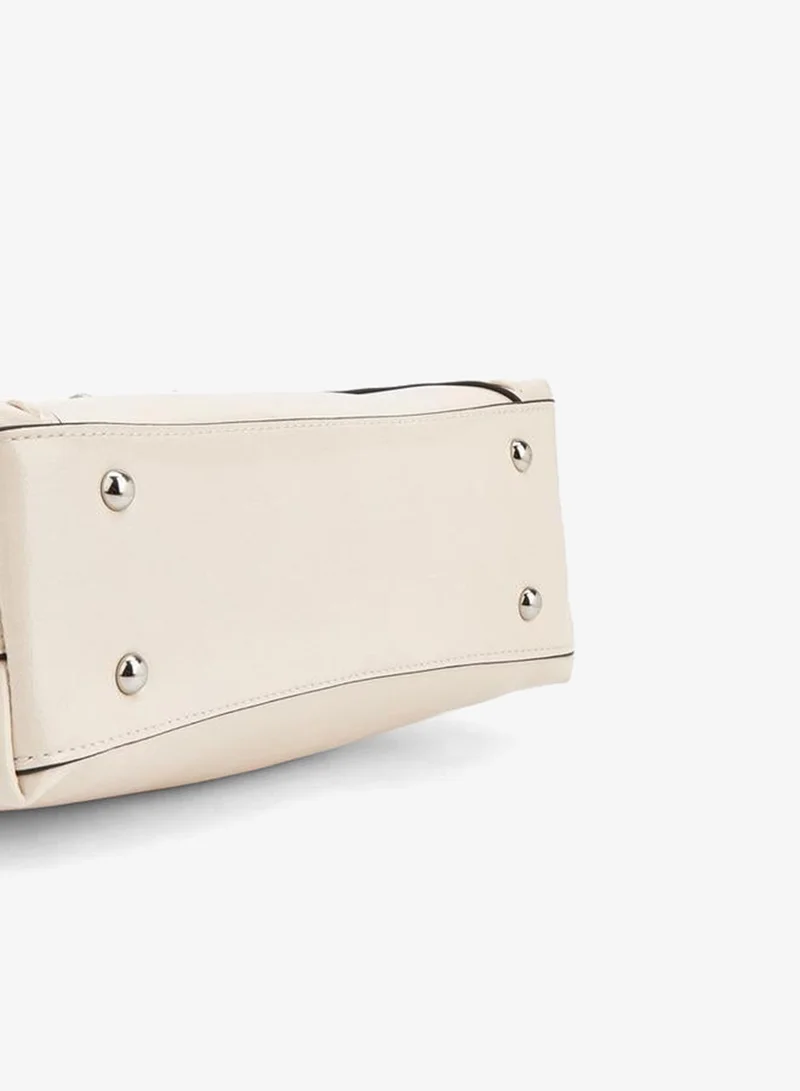 Celeste IVORY Solid Shoulder Bag With Padlock Accent for Women | Best Price UAE