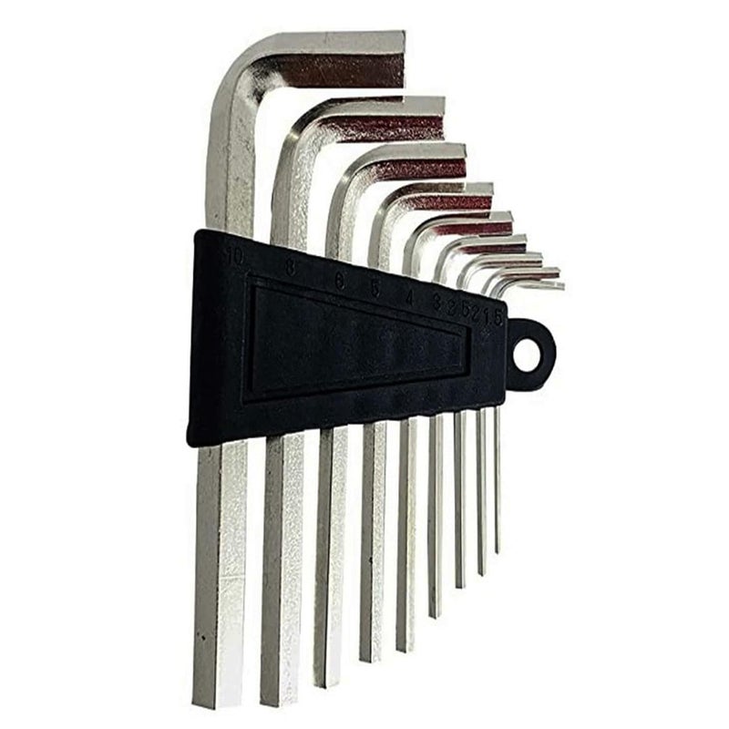 Vtronix Hex Allen Key Set For General Purpose Use With PVC Holder 9Piece Steel Hexkey Set Ideal for Repair Maintenance for Home DIY Use 15 to 10mm  - Image 1