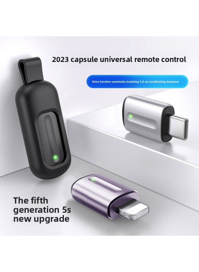 Mobile Phone Infrared Universal Remote Control Mobile Phone Smart Remote Control For Apple Android Phone Selfie Remote Control-Color:5th Generation Apple 15 Special Typec Model Silver  - Image 1