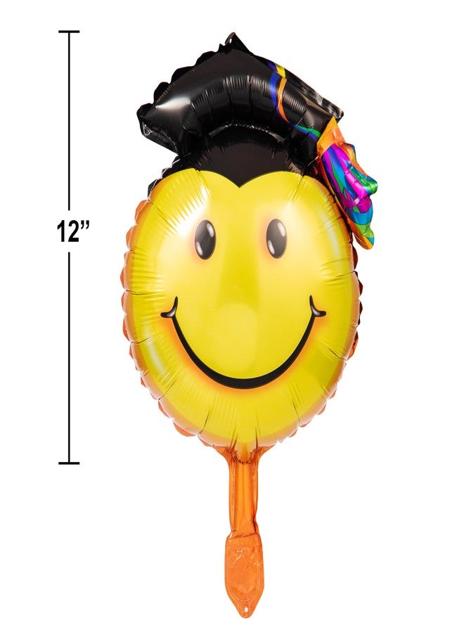 CREATIVE CONVERTING Smiley Face Foil Graduation Balloon - Image 3