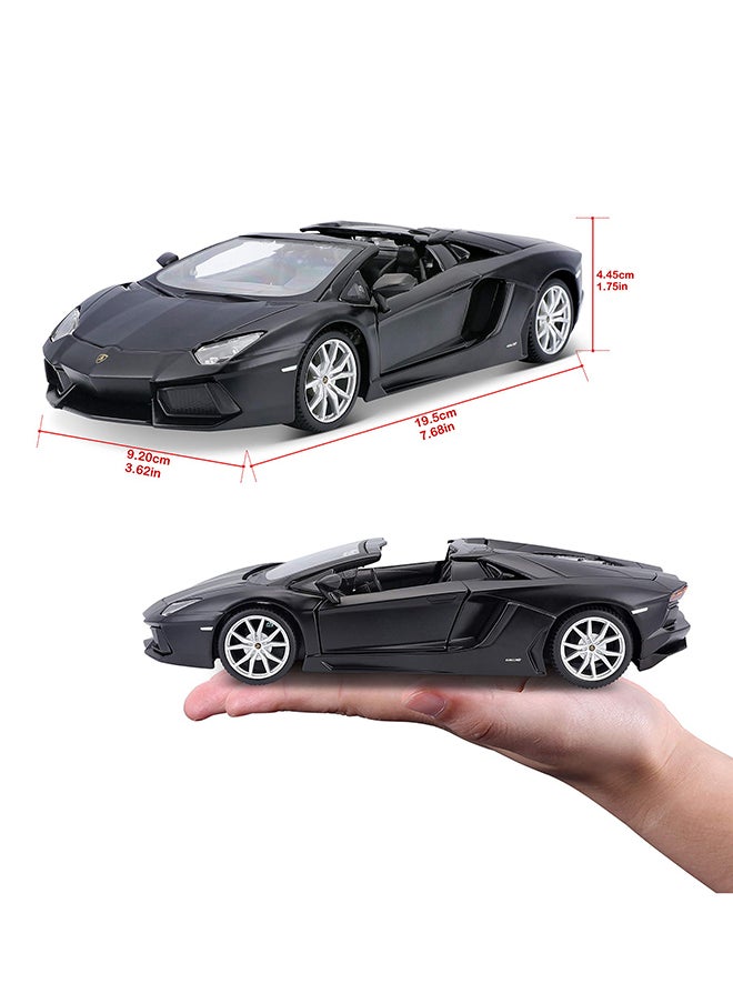 Maisto - 1:24 Special Edition Lamborghini Aventador LP 700-4 Roadster Dull Black Officially Licensed Scaled Replicas of Collectible Diecast Metal Models with Exquisite Interior and Exterior Detailing for All Age. - Image 1