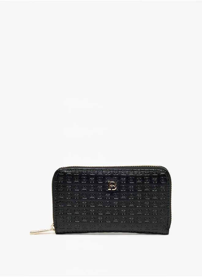 Flora Bella Monogram Textured Zip Around