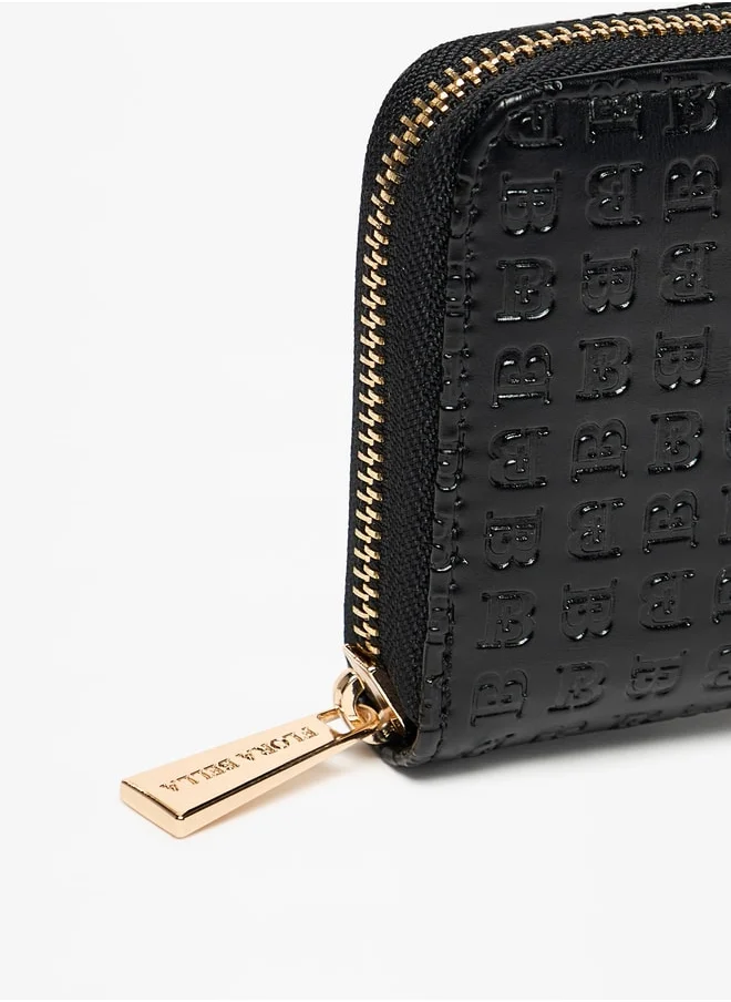 Flora Bella Monogram Textured Zip Around