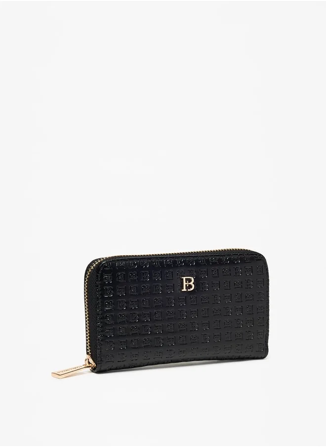 Flora Bella Monogram Textured Zip Around