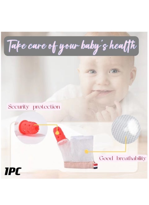 Baby Teething Mitten Baby Teething Mitten 1 Pc Anti-Biting Gloves Baby Hand Corrector Infant Stop Sucking Gloves Infant Stop Thumb Sucking Kit Anti Scratch Baby Mittens