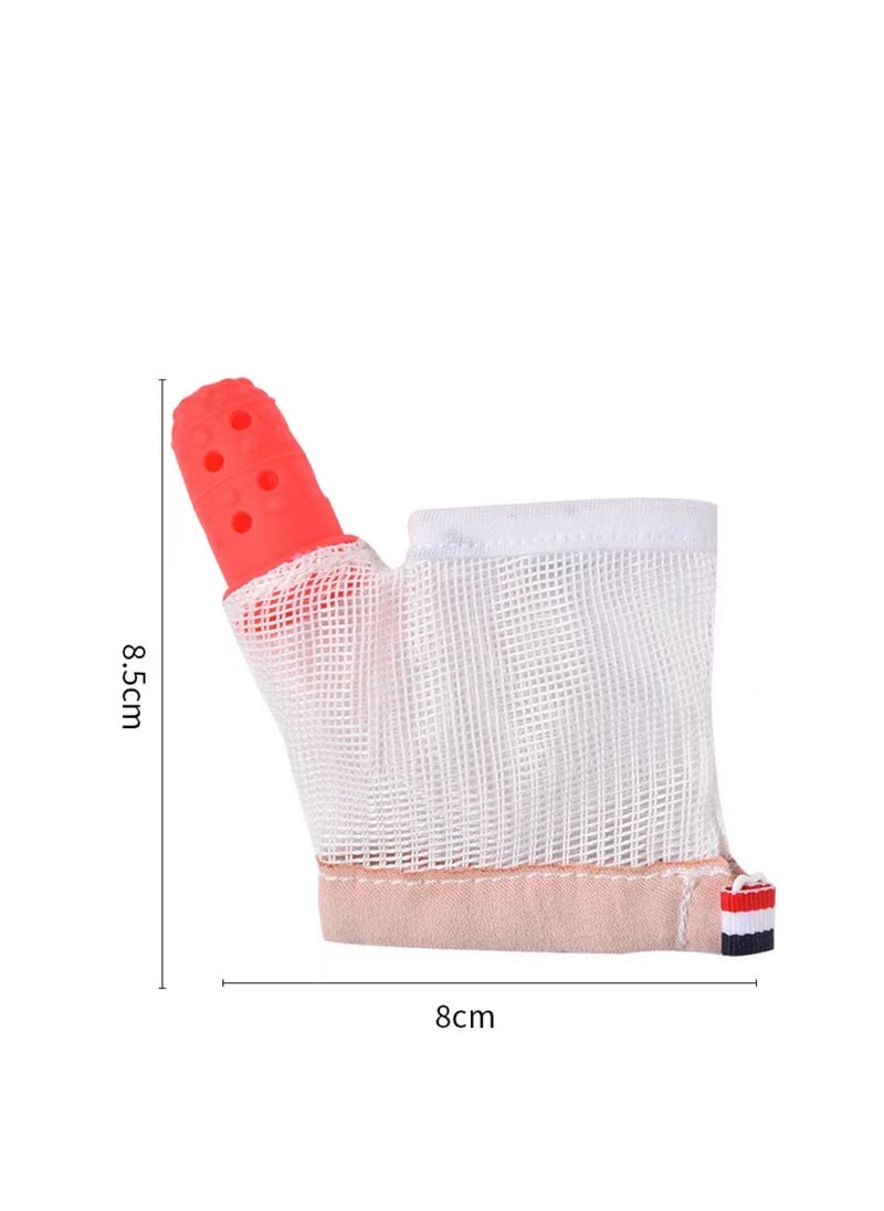 Generic Baby Teething Mitten Baby Teething Mitten 1 Pc Anti-Biting Gloves Baby Hand Corrector Infant Stop Sucking Gloves Infant Stop Thumb Sucking Kit Anti Scratch Baby Mittens  - Image 2