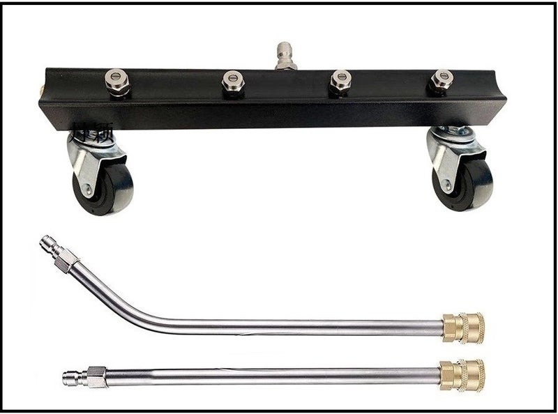 High-Pressure Cleaning Machine Car Wash Car Bottom Brush Car Chassis Cleaning Universal Wheel Stainless Steel 1/4 Quick Plug - Image 1
