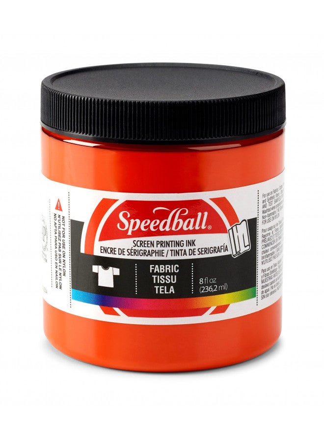 Speedball Fabric Screen Printing Ink, 8-Ounce, Orange for T-Shirt and Silkscreen Printmaking - Image 1
