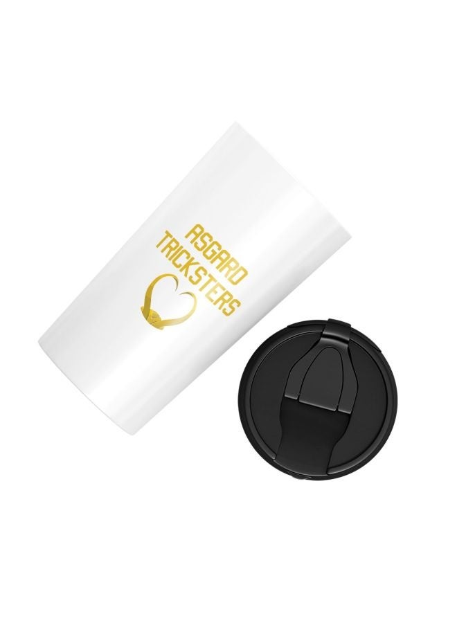 LIT كوب سفر أبيض مطبوع مع غطاء من لوكي - Image 2