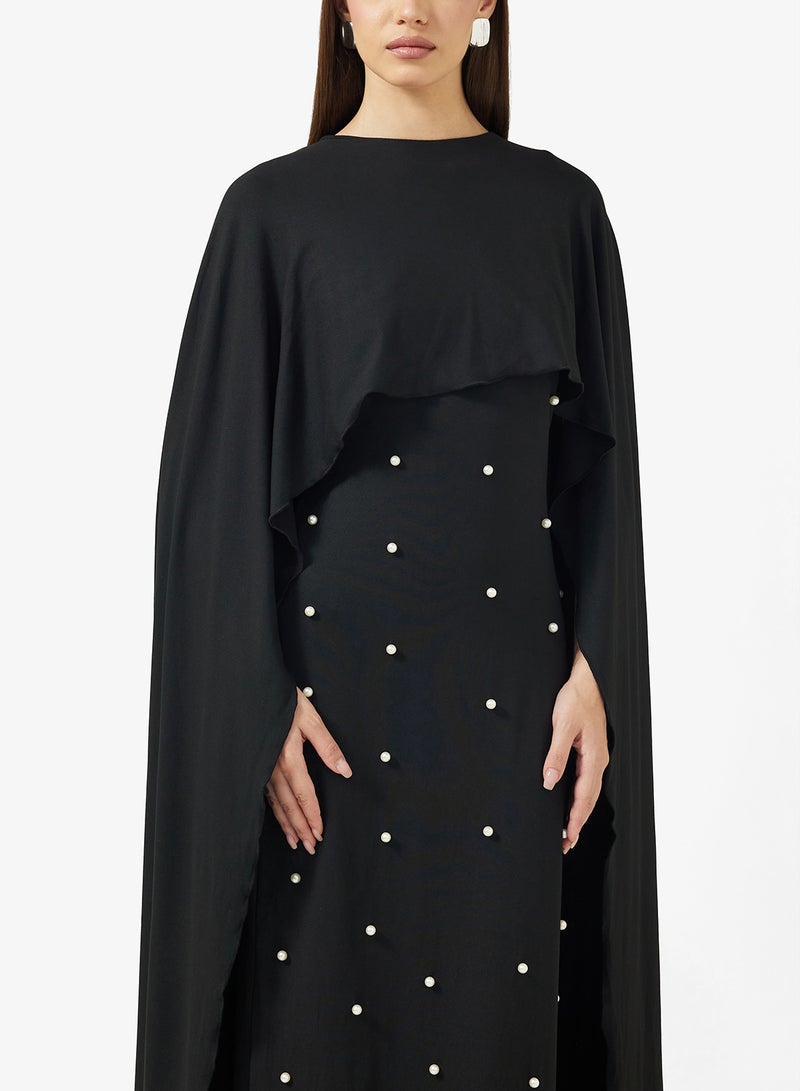 ايلا فستان كيب بياقة مزينة - Image 3