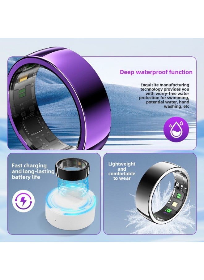 Generic Explosions PX01 Smart Ring Brush Short Video Trembles E-book Swimming Waterproof Black Technology Smart Ring-Color:Silver#12 [charger + Type-c + Storage Bag]  - Image 3