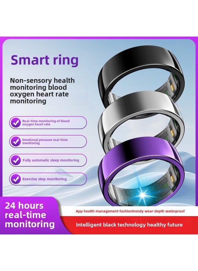 Generic Explosions PX01 Smart Ring Brush Short Video Trembles E-book Swimming Waterproof Black Technology Smart Ring-Color:Silver#12 [charger + Type-c + Storage Bag]  - Image 2