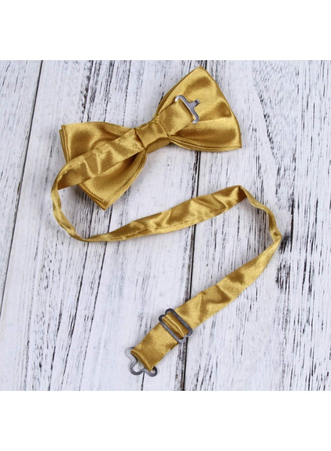 Neck Bowtie Tuxedo for Men Adjustable Solid Satin Pre-tied 12 Pcs Wedding Party - Image 2